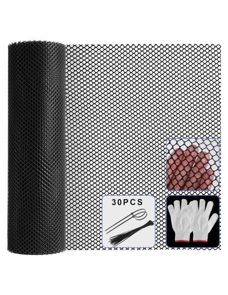 Malla de Alambre para Gallinas LIAQICHA 39.88 cm x 6.1 m Negra