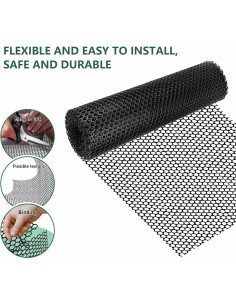 Malla de Alambre para Gallinas LIAQICHA 39.88 cm x 6.1 m Negra 2