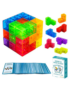 Bloques de Construcción Magnéticos OUXIA 7 Piezas 3D Educativos