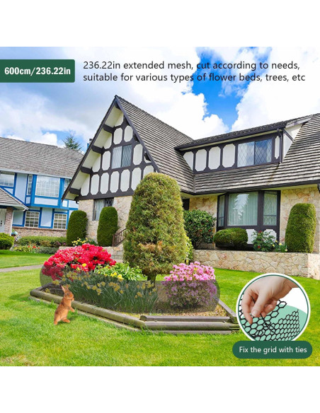 Malla de Alambre para Gallinas LIAQICHA 39.88 cm x 6.1 m Negra