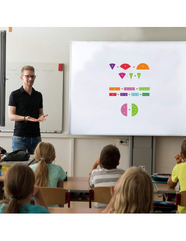 ZazzyKid Azulejos y Círculos Magnéticos de Fracciones 156pcs