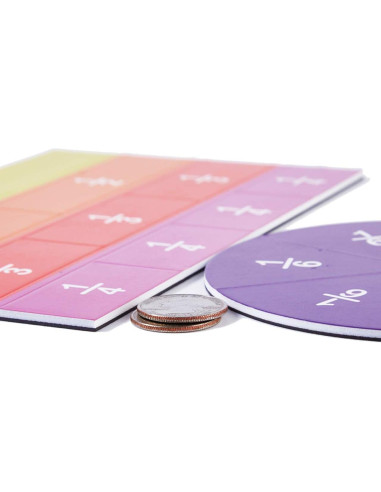 ZazzyKid Azulejos y Círculos Magnéticos de Fracciones 156pcs