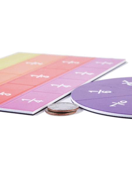 ZazzyKid Azulejos y Círculos Magnéticos de Fracciones 156pcs