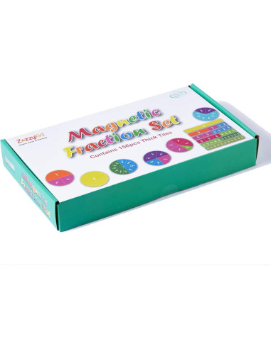 ZazzyKid Azulejos y Círculos Magnéticos de Fracciones 156pcs