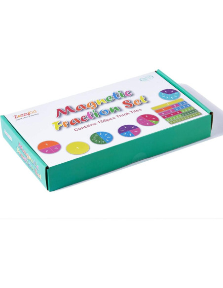 ZazzyKid Azulejos y Círculos Magnéticos de Fracciones 156pcs
