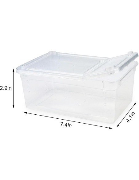 Caja de Cría para Reptiles Hypeety 19x12.5x8 cm Ventilada
