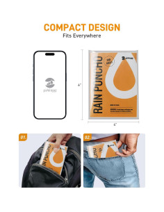 Ponchos de Lluvia Desechables SaphiRose - Paquete de 10 Adulto 2