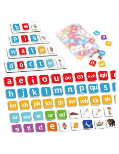 Azulejos de Letras Magnéticas Bosctanuc 144 Piezas para Aprendizaje