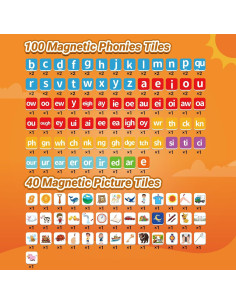 Azulejos de Letras Magnéticas Bosctanuc 144 Piezas para Aprendizaje 2