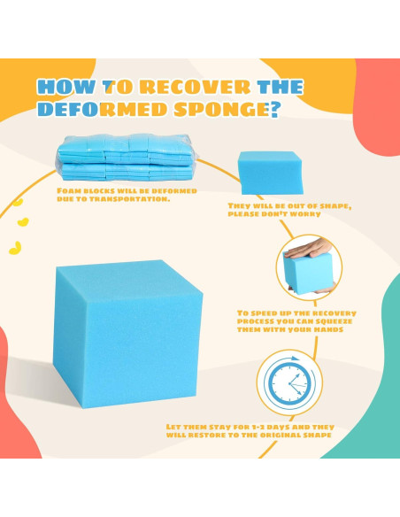 Cubos de Espuma TAYUQEE 24 PCS 12.7 cm Azul Multi-Deporte