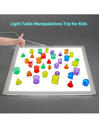 60 Piezas Sólidos Geométricos 3D para Niños - Juguete Educativo