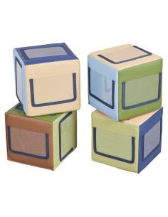 Bloques de Actividad Suaves ECR4Kids - Paquete de 4 Tonos Tierra