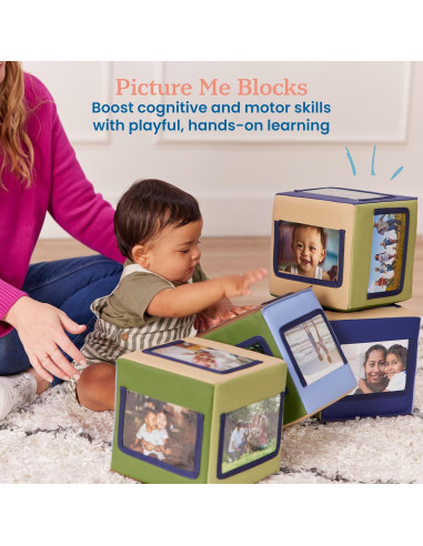 Bloques de Actividad Suaves ECR4Kids - Paquete de 4 Tonos Tierra