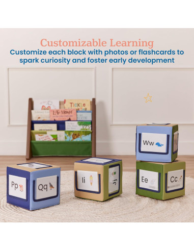 Bloques de Actividad Suaves ECR4Kids - Paquete de 4 Tonos Tierra