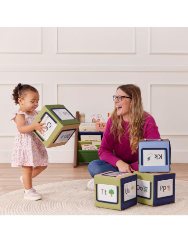 Bloques de Actividad Suaves ECR4Kids - Paquete de 4 Tonos Tierra