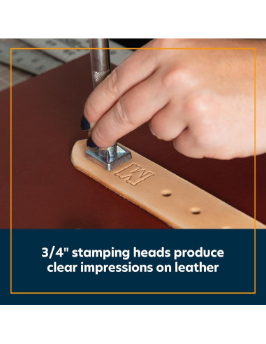 Conjunto de Sellos de Cuero Weaver Leather 19 mm Letras Mayúsculas