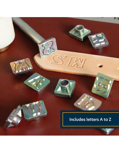 Conjunto de Sellos de Cuero Weaver Leather 19 mm Letras Mayúsculas