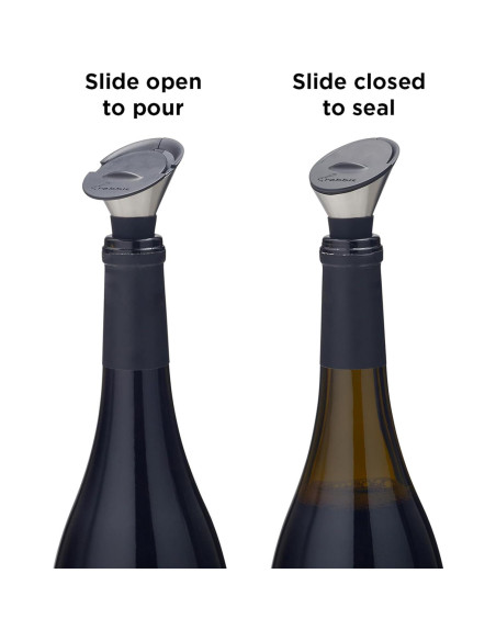 Vertedor de Vino Deslizante Rabbit - Sin Goteo y Tapón