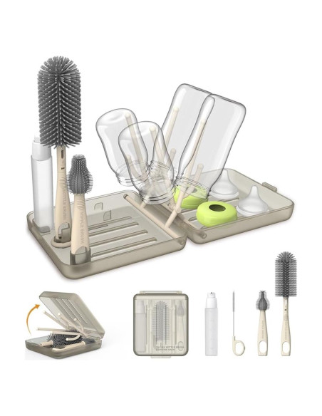 Kit de Limpieza de Botellas de Viaje VOGOGE 6 en 1