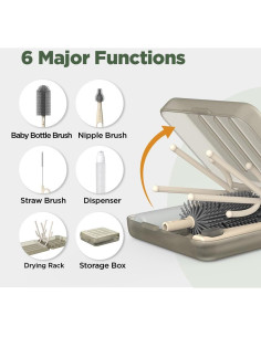 Kit de Limpieza de Botellas de Viaje VOGOGE 6 en 1 2