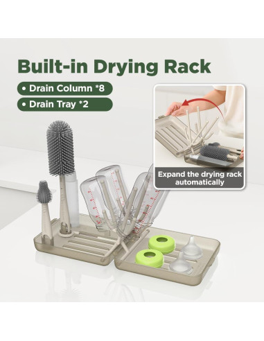 Kit de Limpieza de Botellas de Viaje VOGOGE 6 en 1