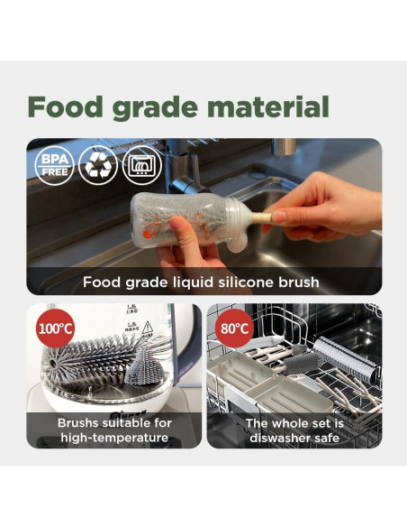 Kit de Limpieza de Botellas de Viaje VOGOGE 6 en 1