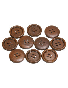 Botones de Costura de Madera HARFINGTON 10pcs 23mm Café