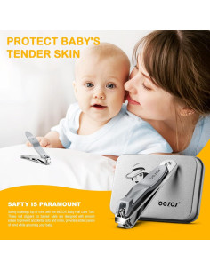 Cortauñas para Bebés BEZOX - Acero Inoxidable Plata 2