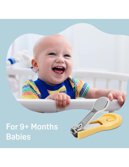 Cortauñas para Bebés Pigeon con Estuche 9+ Meses Amarillo