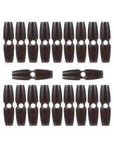 Botones de Madera Ovalados MAGICLULU 20pcs Café 5.5x1.5cm
