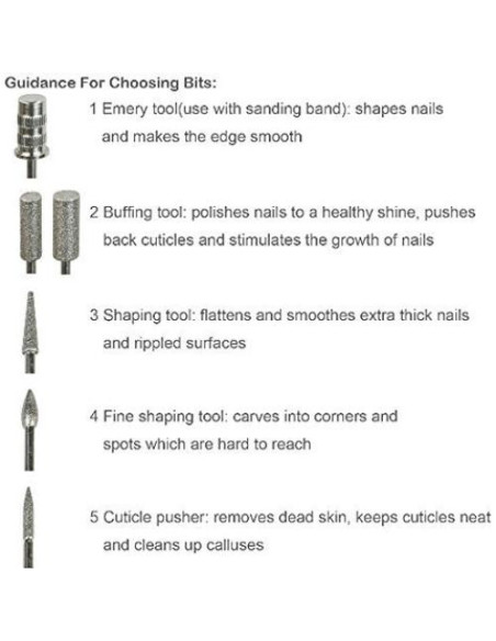 Taladro de Uñas Eléctrico Pinkiou con 12 Accesorios