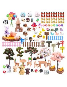 Kit de Accesorios para Jardín de Hadas ElpizoFos 132 Piezas