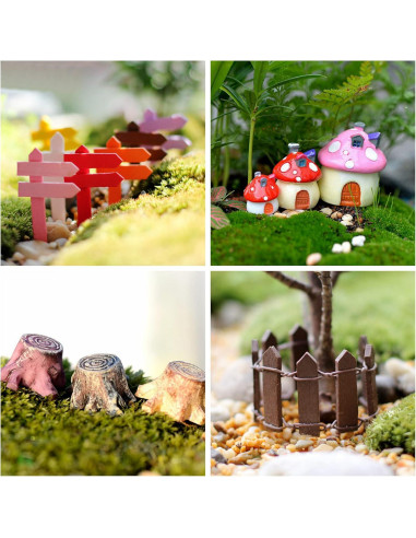 Kit de Accesorios para Jardín de Hadas ElpizoFos 132 Piezas