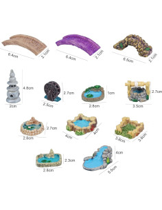 Kit de Accesorios para Jardín de Hadas ZhangyiHot Miniaturas 2