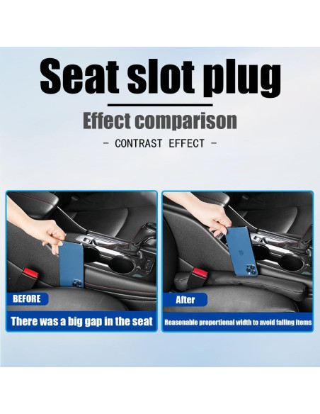 Relleno de Gaps de Asiento de Coche LKAHG 2 Pcs Cuero Microfibra