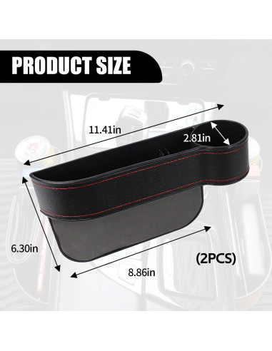 Organizador de Asiento de Coche Hbxdeco Negro Pasajero