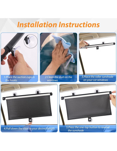 Sombrillas Retráctiles para Ventanas de Auto BOGI 2-Pack UV