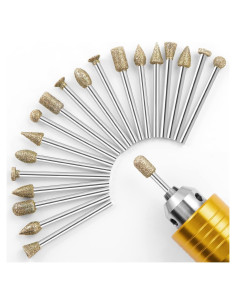 Juego de Puntas de Pulido de Diamante Shengbenhao 20 Pcs