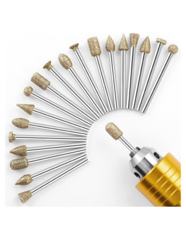 Juego de Puntas de Pulido de Diamante Shengbenhao 20 Pcs