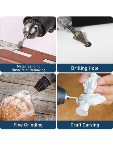 Juego de Puntas de Pulido de Diamante Shengbenhao 20 Pcs