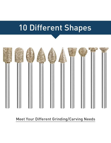 Juego de Puntas de Pulido de Diamante Shengbenhao 20 Pcs
