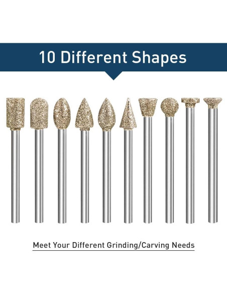 Juego de Puntas de Pulido de Diamante Shengbenhao 20 Pcs
