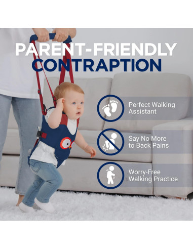 Arnés para Caminar Bebé Z9 - Cinturón Asistente Azul 7-24 Meses