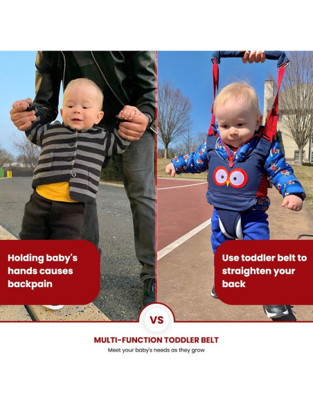 Arnés para Caminar Bebé Z9 - Cinturón Asistente Azul 7-24 Meses