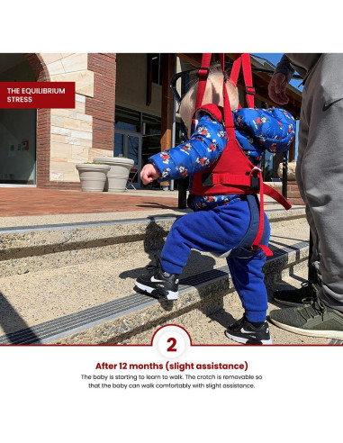 Arnés para Caminar Bebé Z9 - Cinturón Asistente Azul 7-24 Meses