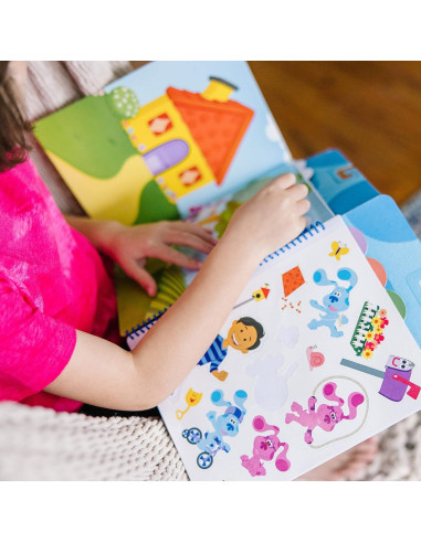 Almohadilla de Calcomanías Reutilizables Melissa & Doug - Pistas de Blue y Tú