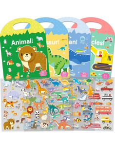 4 Juegos de Libros de Pegatinas Esponjosas iGetooy 3D para Niños 2