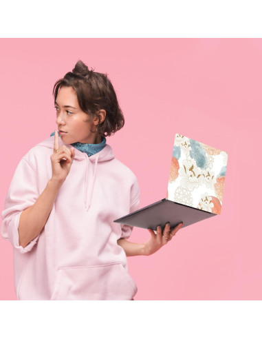 Pegatina para Laptop Huaduo 15.6" Vinilo Universal Flor 3