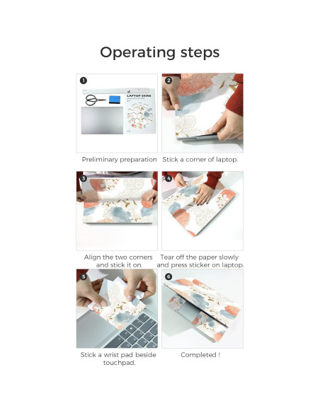 Pegatina para Laptop Huaduo 15.6" Vinilo Universal Flor 3