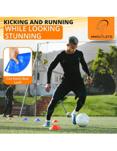 75 Conos de Entrenamiento de Fútbol MMOutlets con Bolsa y Soporte 2